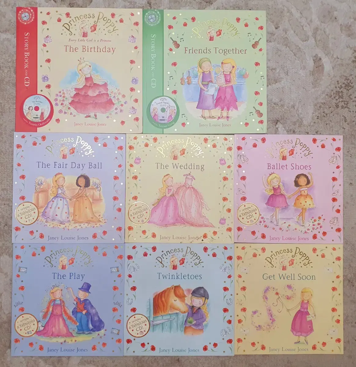 정품 프린세스포피 princess poppy 리더스북 8권 CD 7개